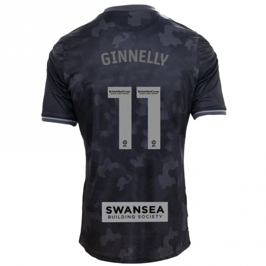 Enfant Football Maillot Josh Ginnelly #11 Noir Tenues Extérieur 2024/25 Canada