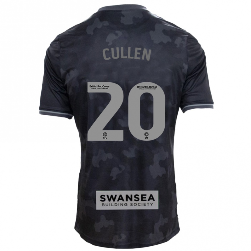 Kids Football Liam Cullen #20 Black Away Jersey 2024/25 T-Shirt Canada