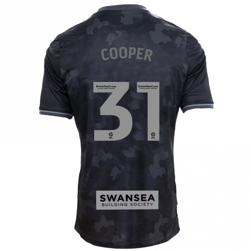 Kids Football Oliver Cooper #31 Black Away Jersey 2024/25 T-Shirt Canada