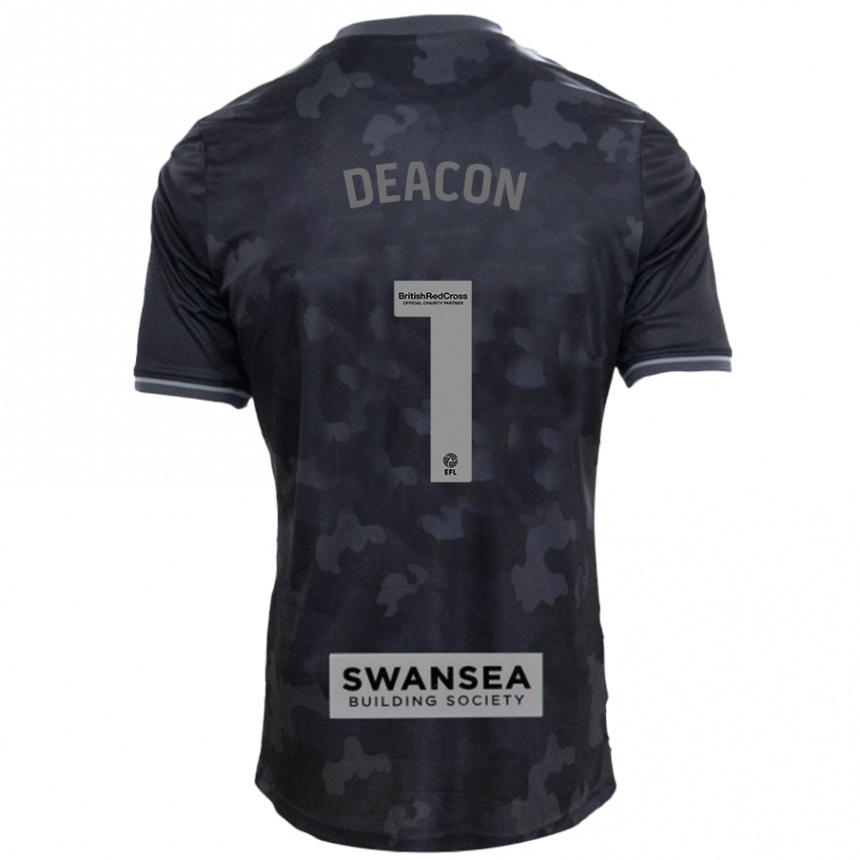 Kids Football Chelsea Deacon #1 Black Away Jersey 2024/25 T-Shirt Canada