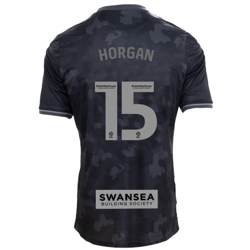 Enfant Football Maillot Gwenan Horgan #15 Noir Tenues Extérieur 2024/25 Canada