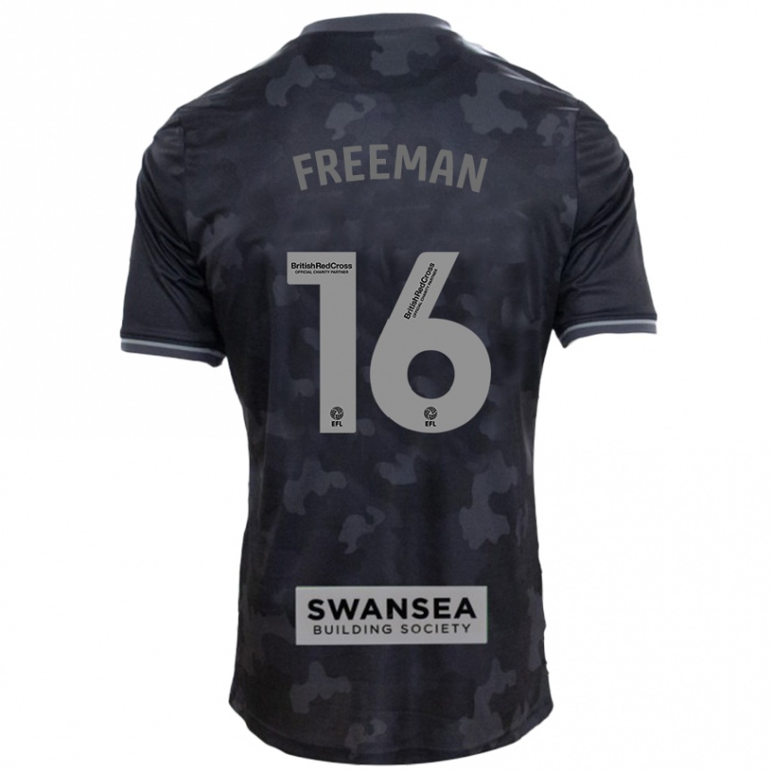 Kids Football Emily Freeman #16 Black Away Jersey 2024/25 T-Shirt Canada