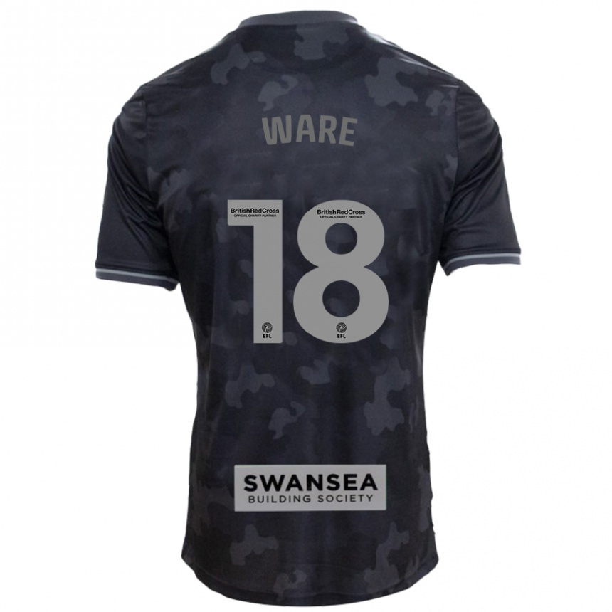 Enfant Football Maillot Phoebe Ware #18 Noir Tenues Extérieur 2024/25 Canada