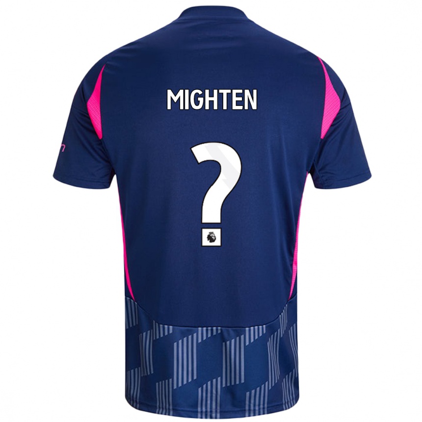 Kids Football Alex Mighten #0 Royal Blue Pink Away Jersey 2024/25 T-Shirt Canada