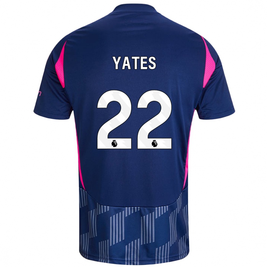 Kids Football Ryan Yates #22 Royal Blue Pink Away Jersey 2024/25 T-Shirt Canada