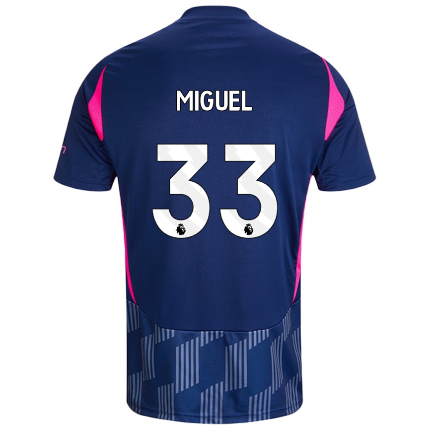 Enfant Football Maillot Carlos Miguel #33 Bleu Royal Rose Tenues Extérieur 2024/25 Canada