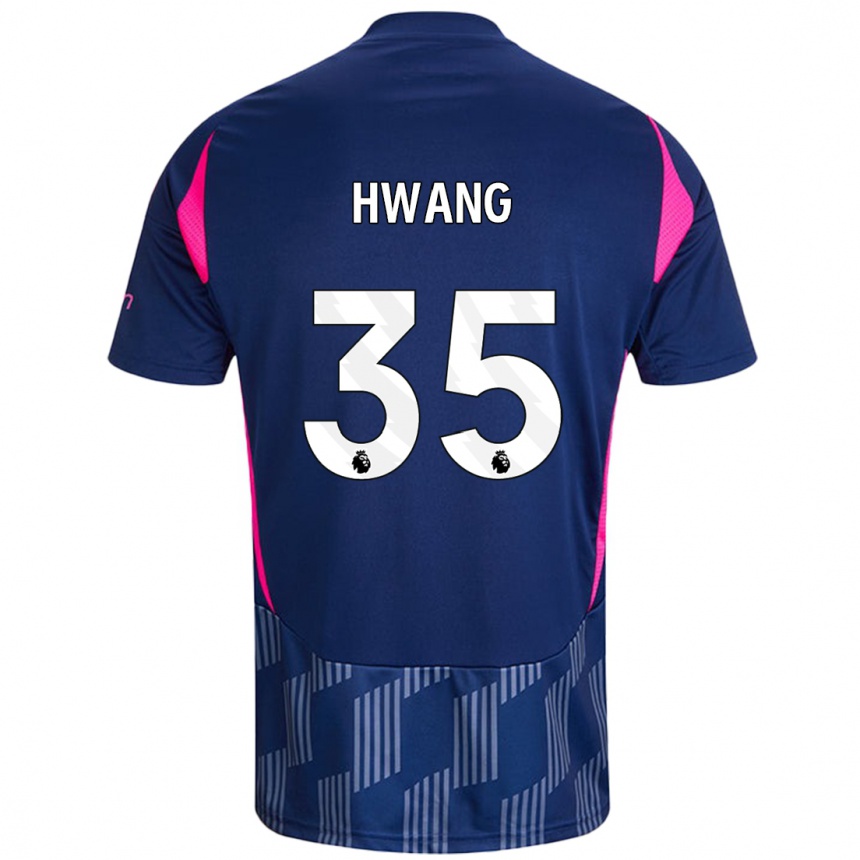 Kids Football Ui-Jo Hwang #35 Royal Blue Pink Away Jersey 2024/25 T-Shirt Canada