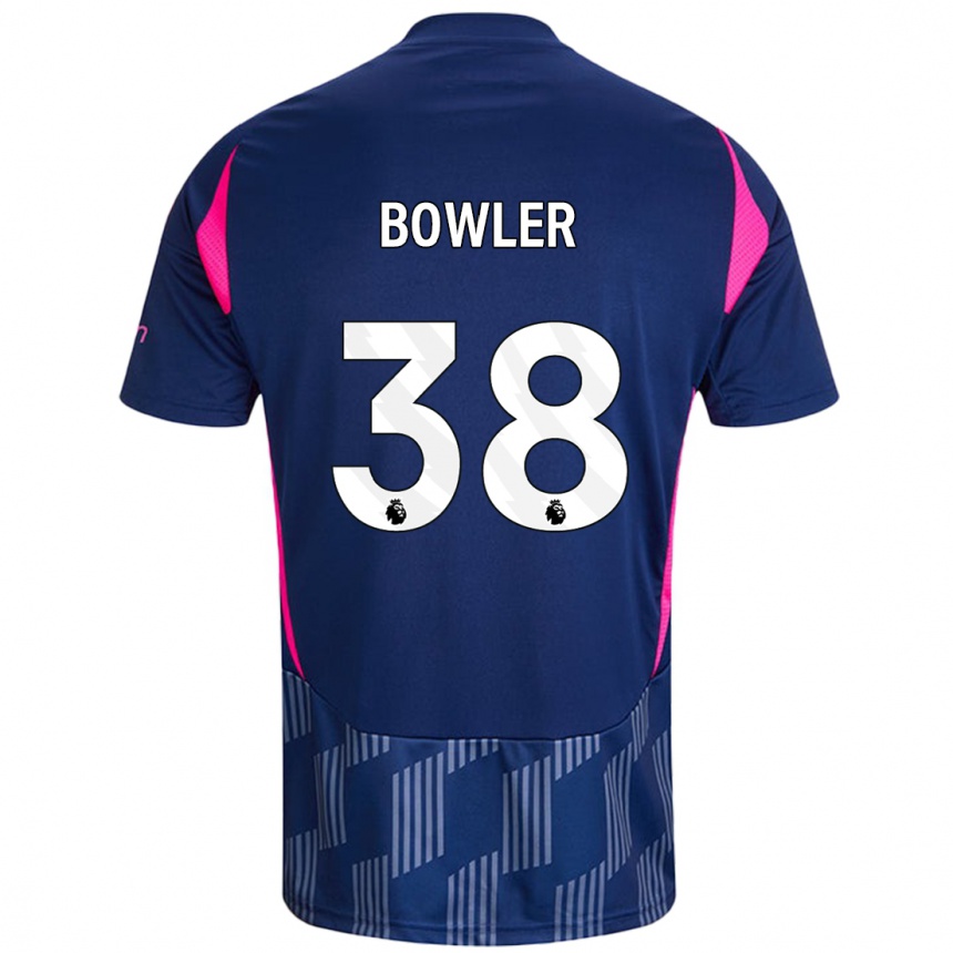 Kids Football Josh Bowler #38 Royal Blue Pink Away Jersey 2024/25 T-Shirt Canada