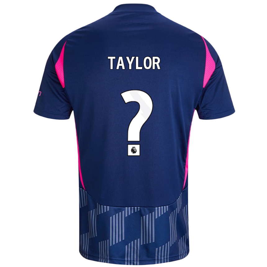 Kids Football Dale Taylor #0 Royal Blue Pink Away Jersey 2024/25 T-Shirt Canada