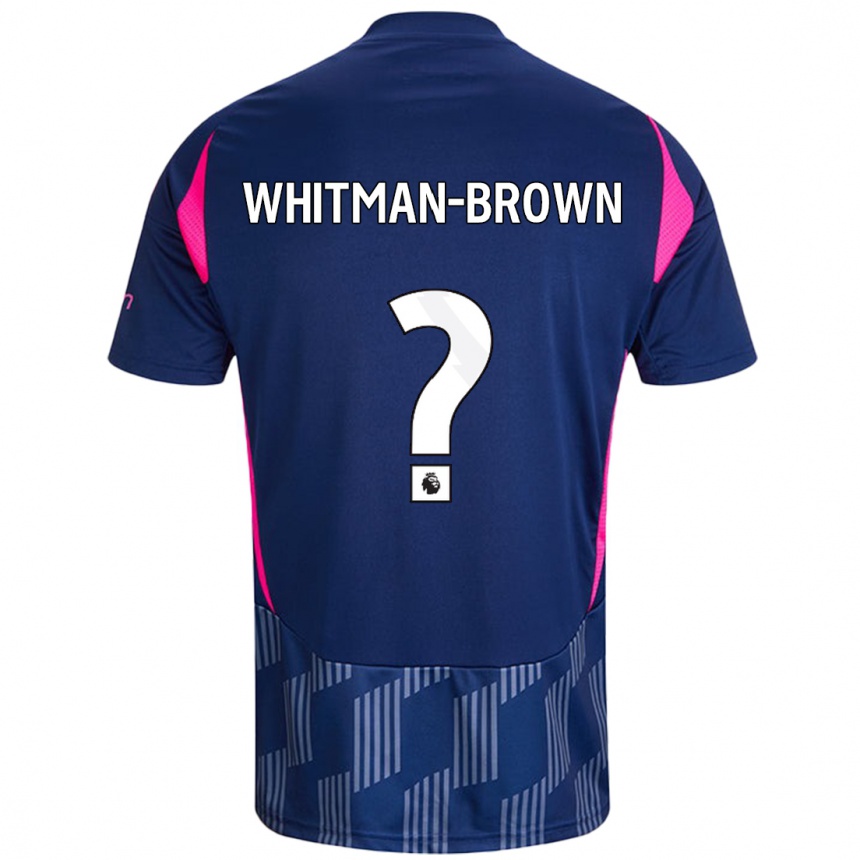 Kids Football Chae Whitman-Brown #0 Royal Blue Pink Away Jersey 2024/25 T-Shirt Canada