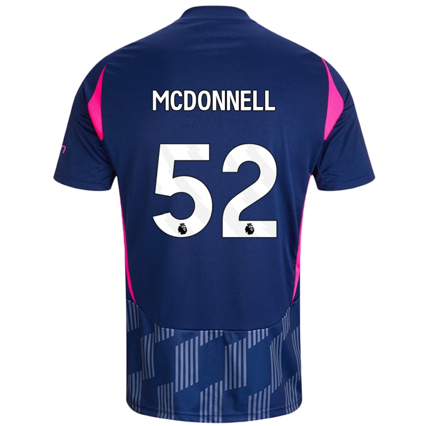 Kids Football Jamie Mcdonnell #52 Royal Blue Pink Away Jersey 2024/25 T-Shirt Canada