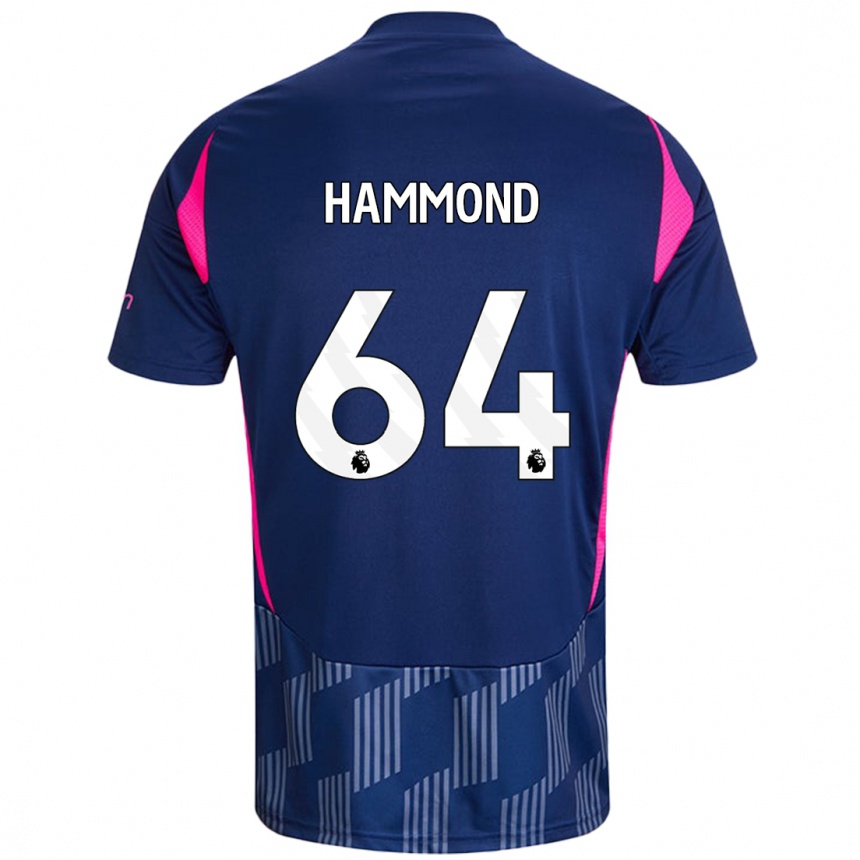 Kids Football Ben Hammond #64 Royal Blue Pink Away Jersey 2024/25 T-Shirt Canada