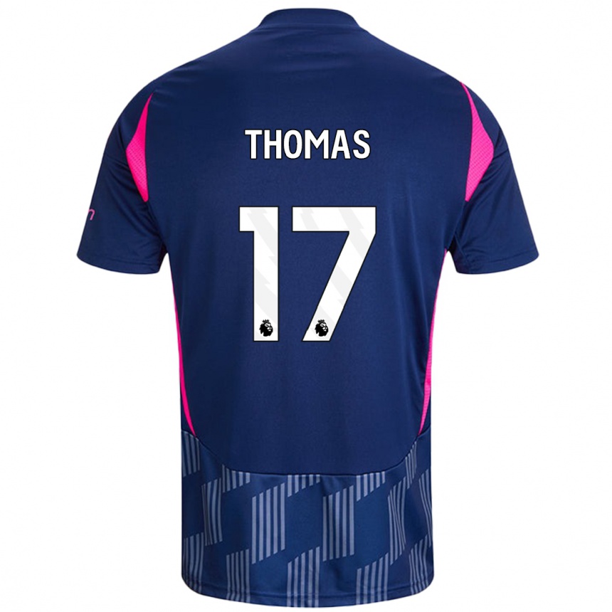 Kids Football Freya Thomas #17 Royal Blue Pink Away Jersey 2024/25 T-Shirt Canada