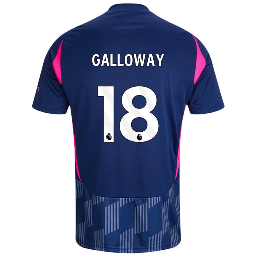 Kids Football Bridget Galloway #18 Royal Blue Pink Away Jersey 2024/25 T-Shirt Canada