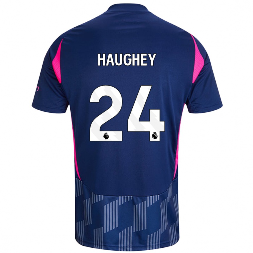 Enfant Football Maillot Ella Haughey #24 Bleu Royal Rose Tenues Extérieur 2024/25 Canada