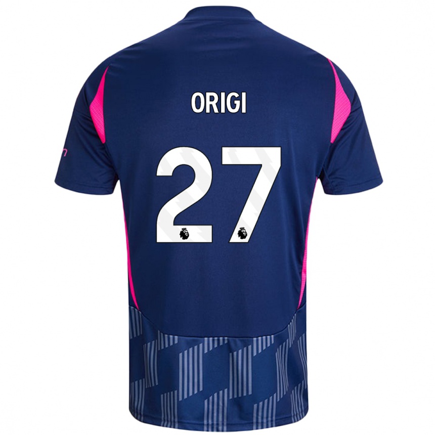 Enfant Football Maillot Divock Origi #27 Bleu Royal Rose Tenues Extérieur 2024/25 Canada