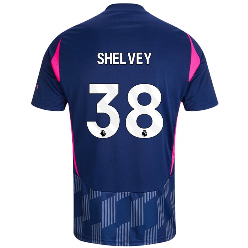 Kids Football George Shelvey #38 Royal Blue Pink Away Jersey 2024/25 T-Shirt Canada