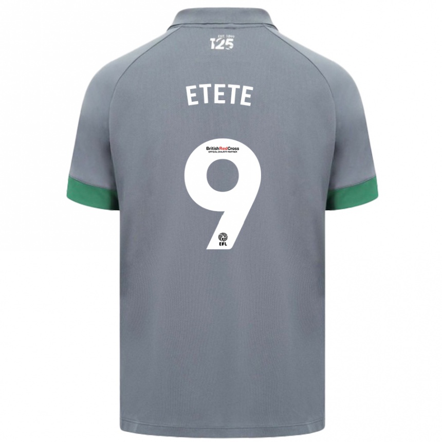 Enfant Football Maillot Kion Etete #9 Gris Foncé Tenues Extérieur 2024/25 Canada