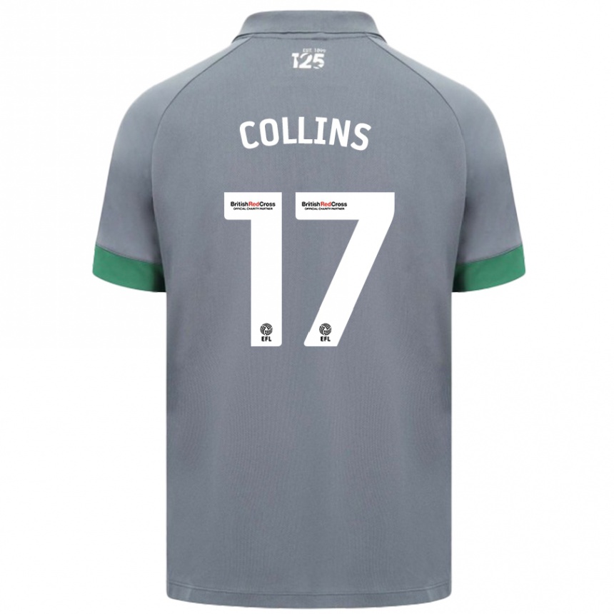 Enfant Football Maillot Jamilu Collins #17 Gris Foncé Tenues Extérieur 2024/25 Canada