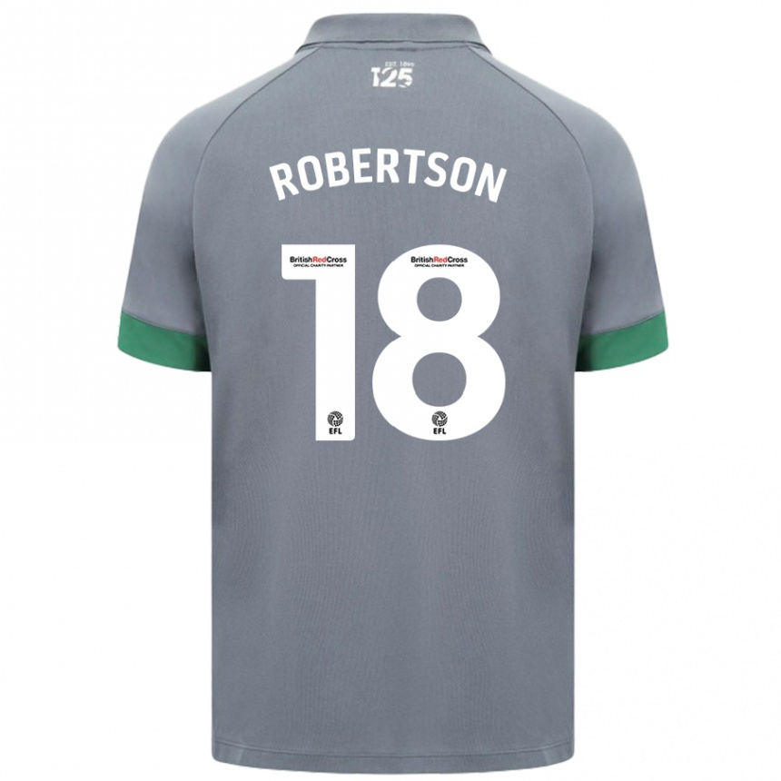 Enfant Football Maillot Alex Robertson #18 Gris Foncé Tenues Extérieur 2024/25 Canada