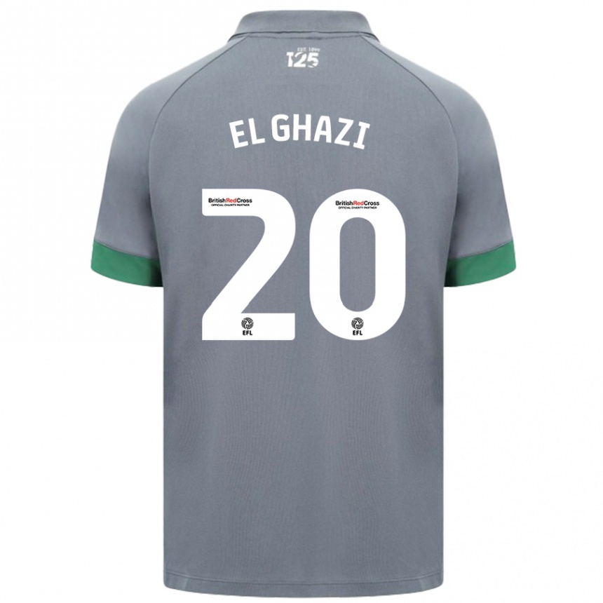 Enfant Football Maillot Anwar El Ghazi #20 Gris Foncé Tenues Extérieur 2024/25 Canada