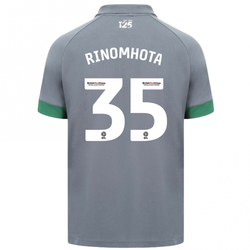 Kids Football Andy Rinomhota #35 Dark Gray Away Jersey 2024/25 T-Shirt Canada