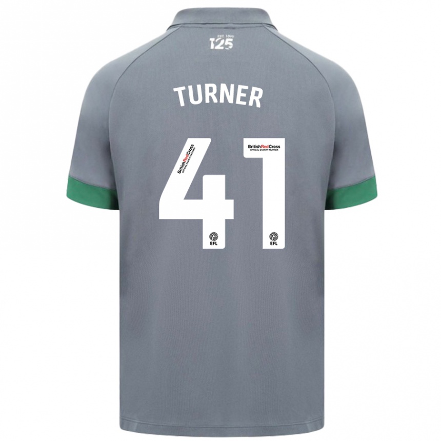 Kids Football Matthew Turner #41 Dark Gray Away Jersey 2024/25 T-Shirt Canada