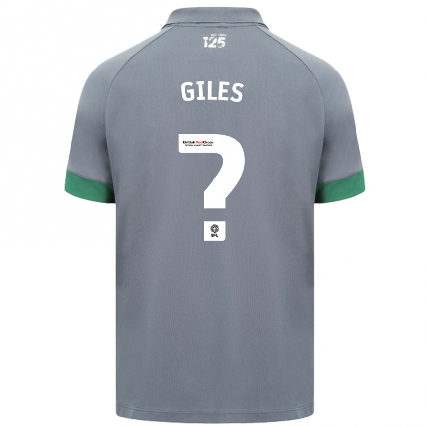 Kids Football Luey Giles #0 Dark Gray Away Jersey 2024/25 T-Shirt Canada