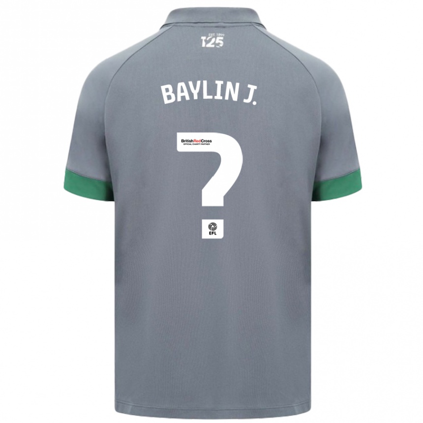 Kids Football Baylin Johnson #0 Dark Gray Away Jersey 2024/25 T-Shirt Canada