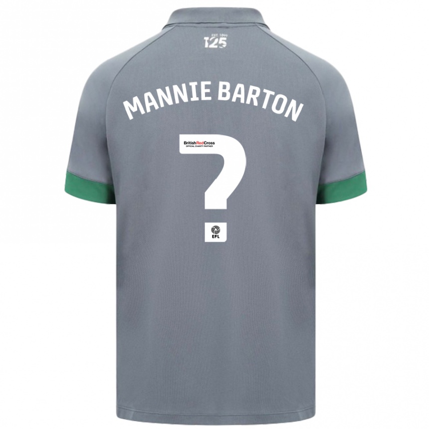 Enfant Football Maillot Mannie Barton #0 Gris Foncé Tenues Extérieur 2024/25 Canada