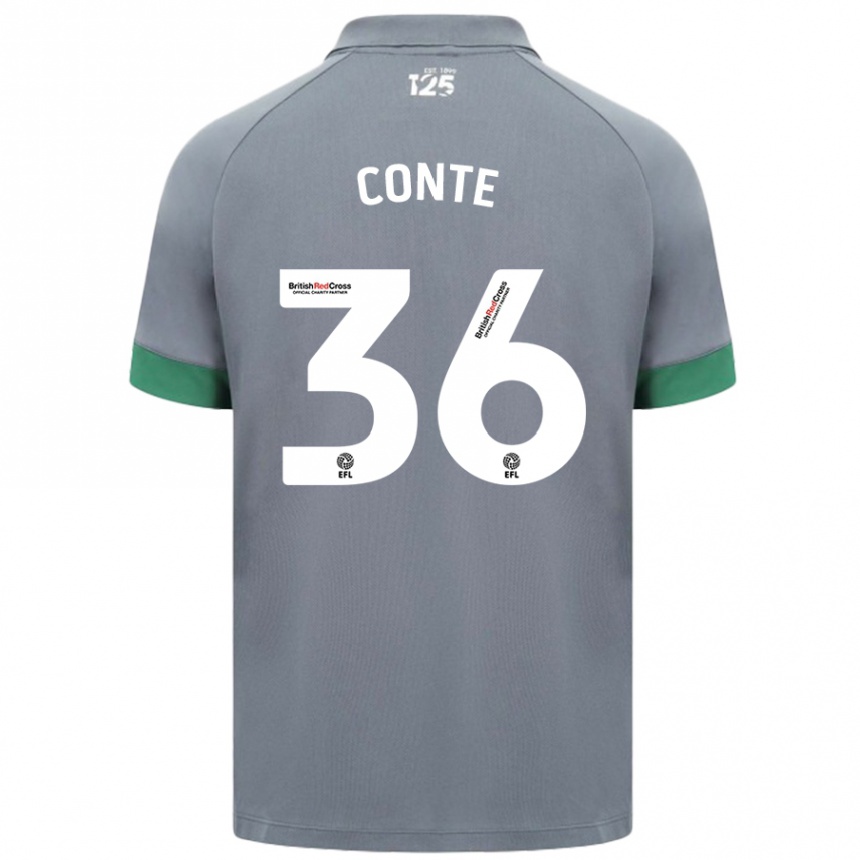 Enfant Football Maillot Raheem Conte #36 Gris Foncé Tenues Extérieur 2024/25 Canada