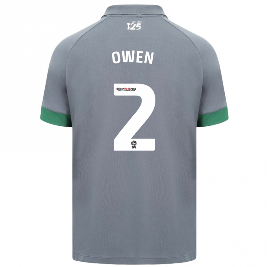 Enfant Football Maillot Lisa Owen #2 Gris Foncé Tenues Extérieur 2024/25 Canada