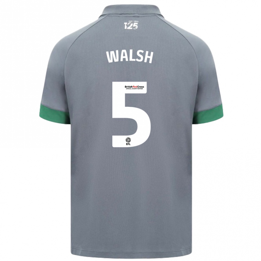 Enfant Football Maillot Siobhan Walsh #5 Gris Foncé Tenues Extérieur 2024/25 Canada