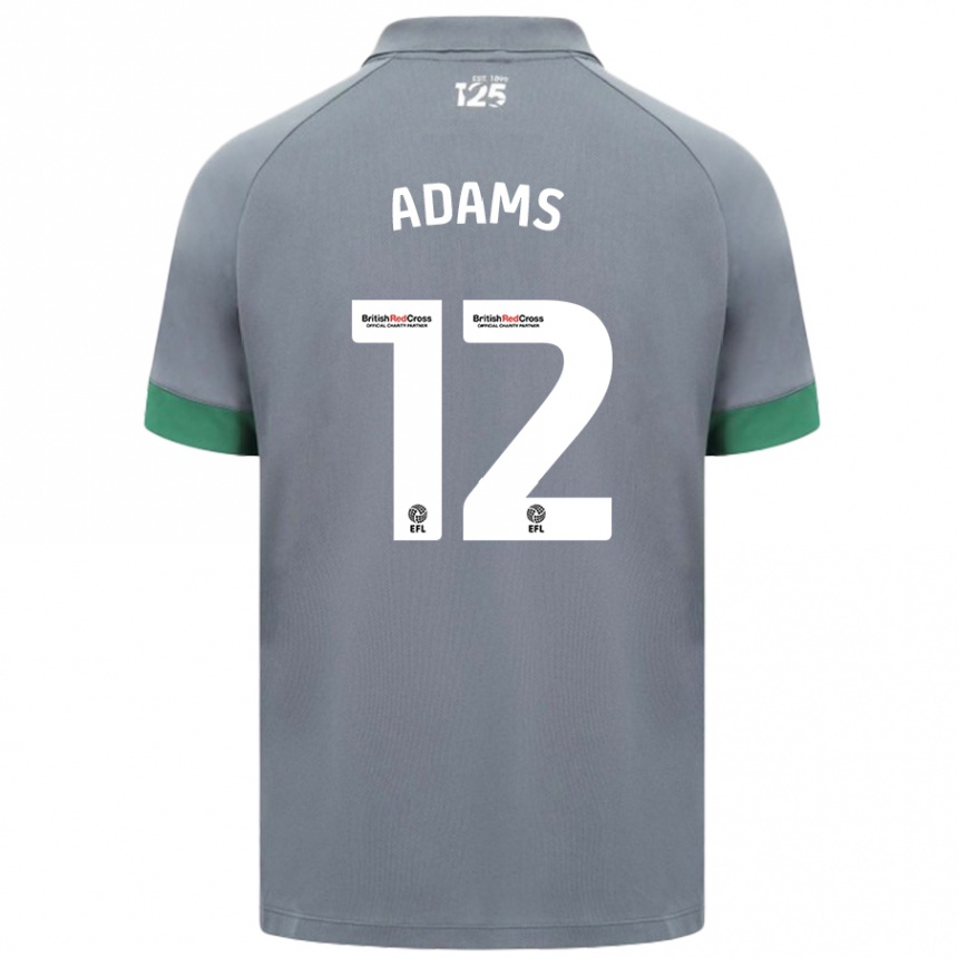 Enfant Football Maillot Kelly Adams #12 Gris Foncé Tenues Extérieur 2024/25 Canada