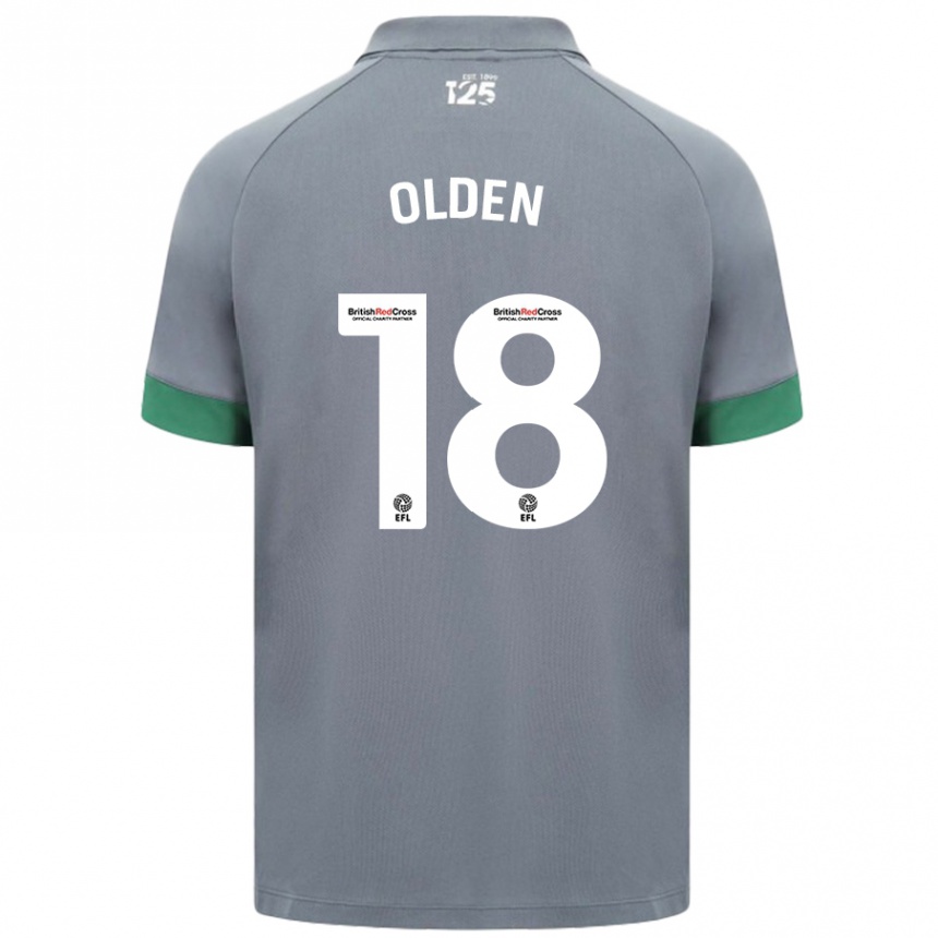 Enfant Football Maillot Mackenzie Olden #18 Gris Foncé Tenues Extérieur 2024/25 Canada