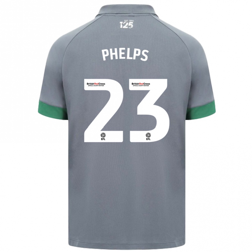 Kids Football Anna Phelps #23 Dark Gray Away Jersey 2024/25 T-Shirt Canada