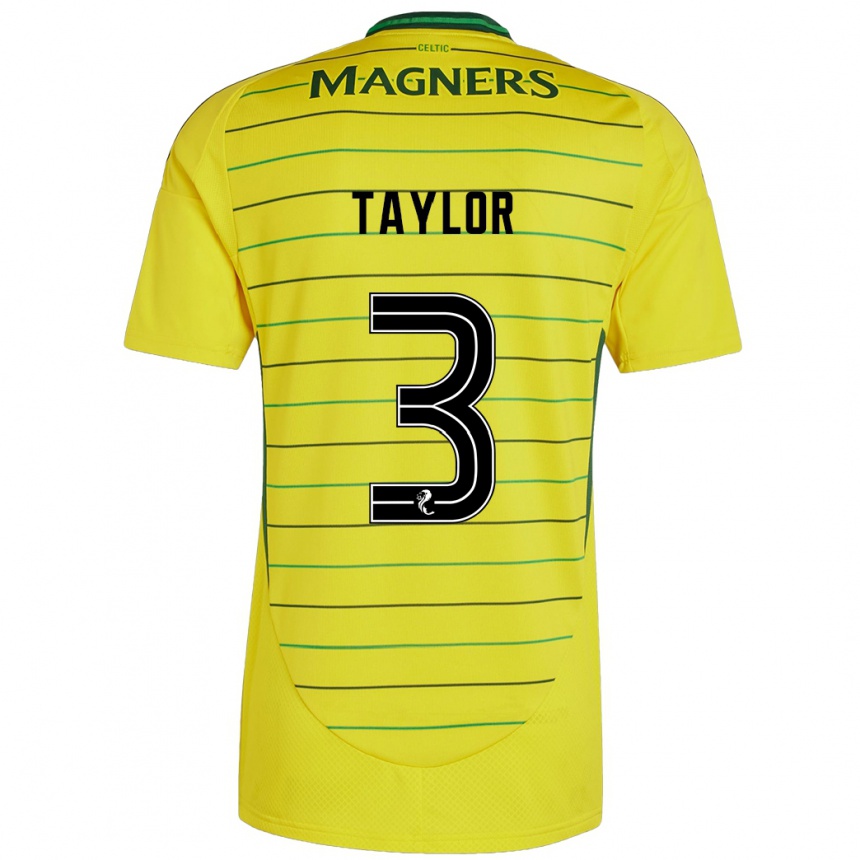 Kids Football Greg Taylor #3 Yellow Away Jersey 2024/25 T-Shirt Canada