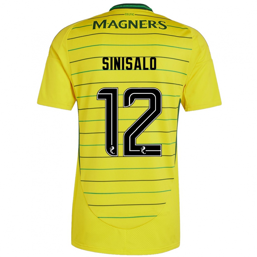 Kids Football Viljami Sinisalo #12 Yellow Away Jersey 2024/25 T-Shirt Canada