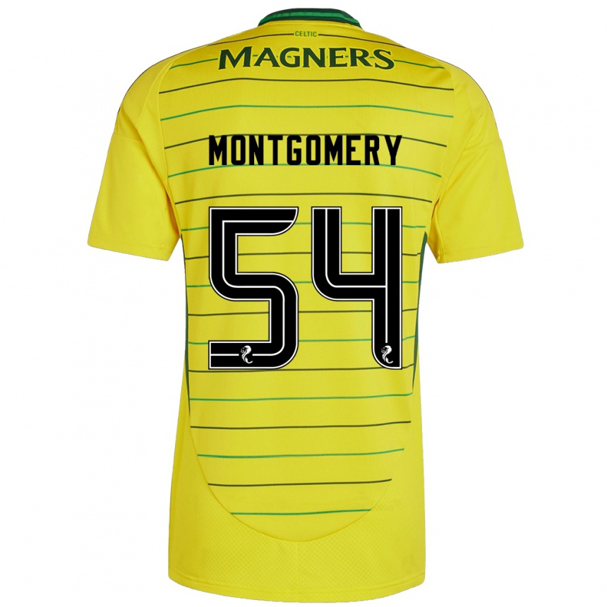 Kids Football Adam Montgomery #54 Yellow Away Jersey 2024/25 T-Shirt Canada