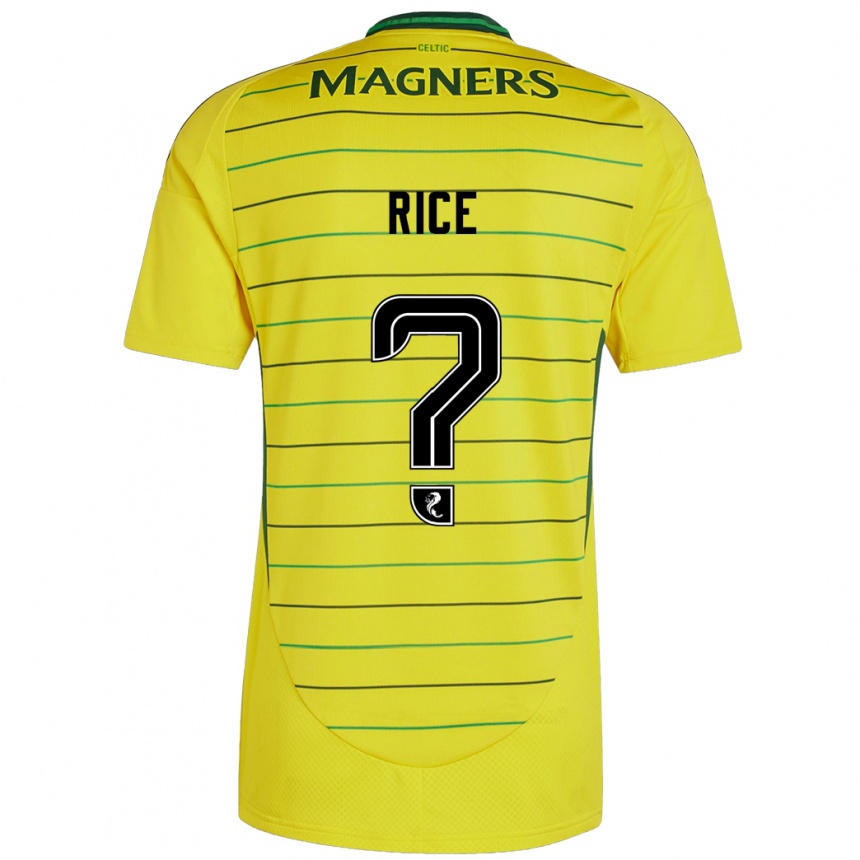 Enfant Football Maillot Aidan Rice #0 Jaune Tenues Extérieur 2024/25 Canada