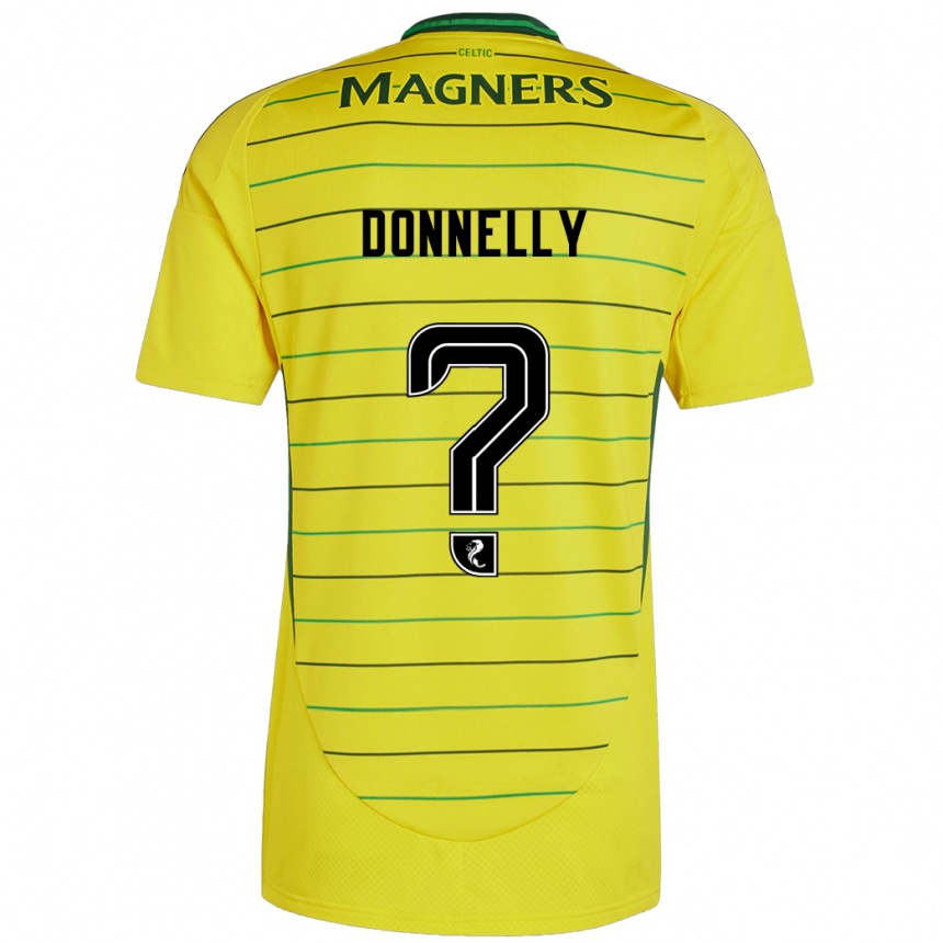 Kids Football Jacob Donnelly #0 Yellow Away Jersey 2024/25 T-Shirt Canada