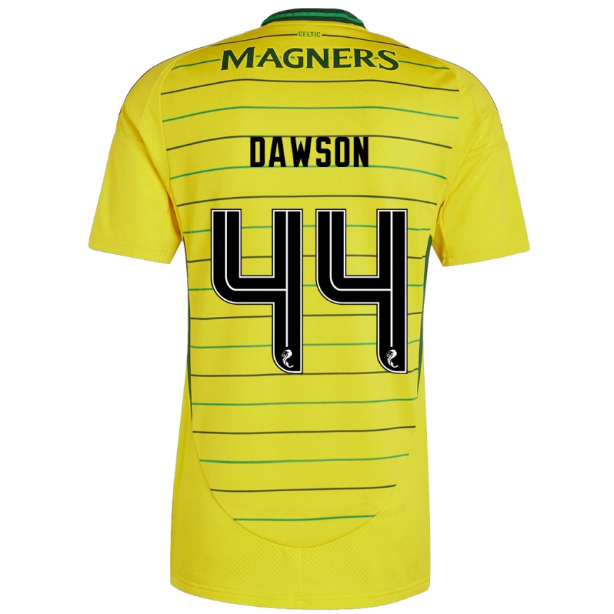 Enfant Football Maillot Joey Dawson #44 Jaune Tenues Extérieur 2024/25 Canada