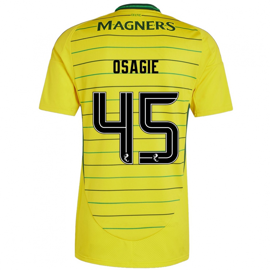 Kids Football Justin Osagie #45 Yellow Away Jersey 2024/25 T-Shirt Canada