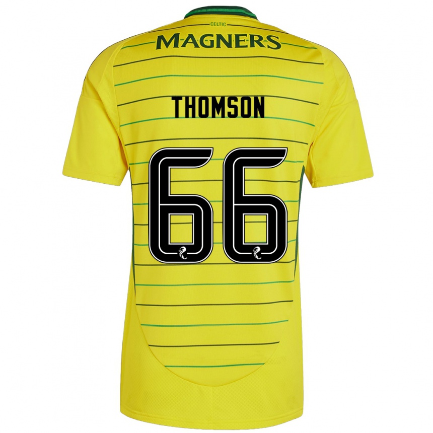 Kids Football Corey Thomson #66 Yellow Away Jersey 2024/25 T-Shirt Canada