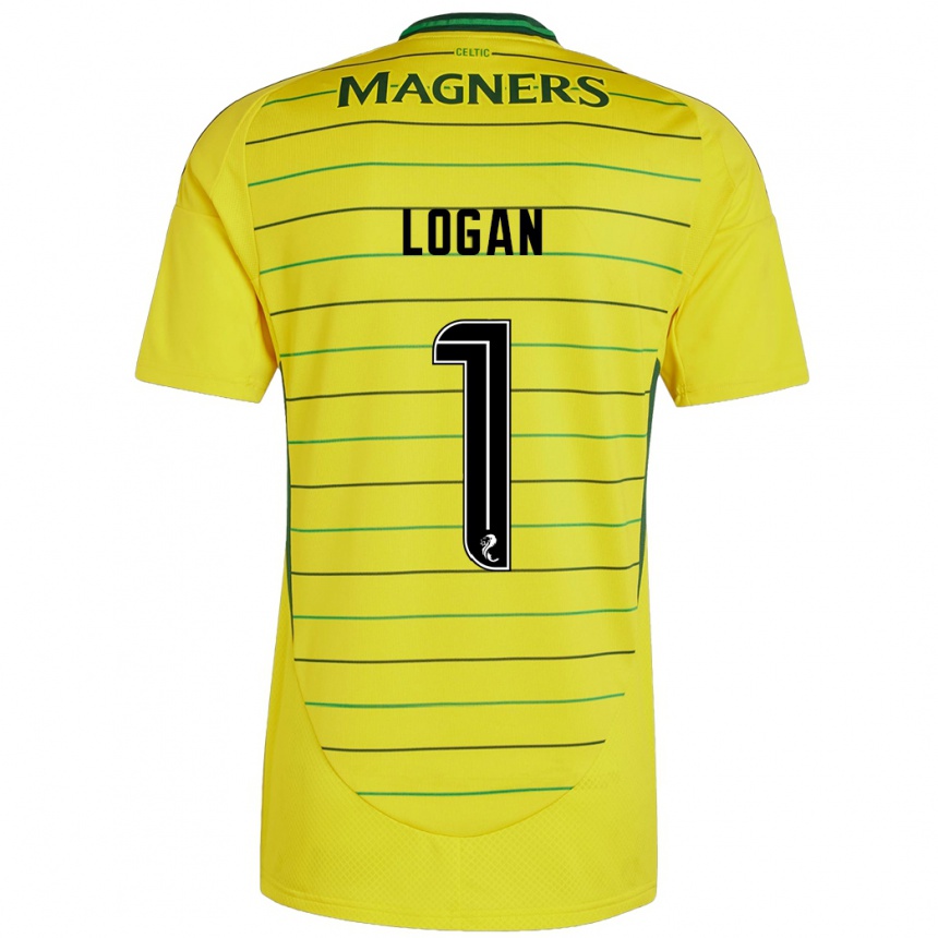 Kids Football Chloe Logan #1 Yellow Away Jersey 2024/25 T-Shirt Canada