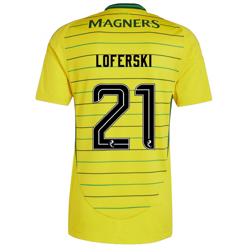 Kids Football Kit Loferski #21 Yellow Away Jersey 2024/25 T-Shirt Canada