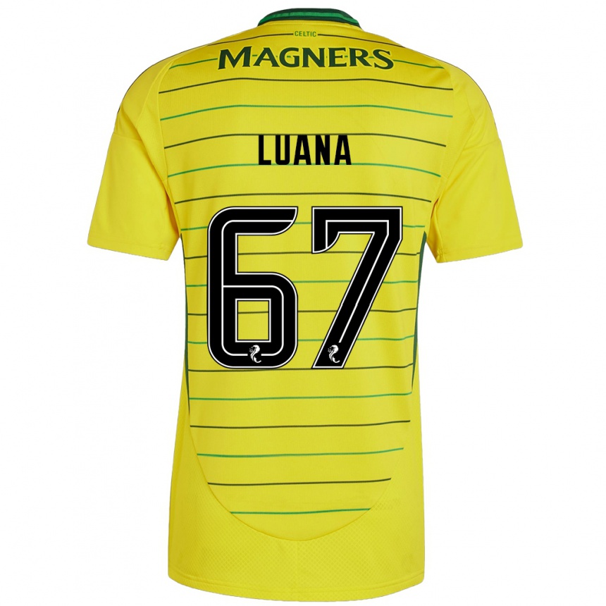 Kids Football Luana Muñoz #67 Yellow Away Jersey 2024/25 T-Shirt Canada