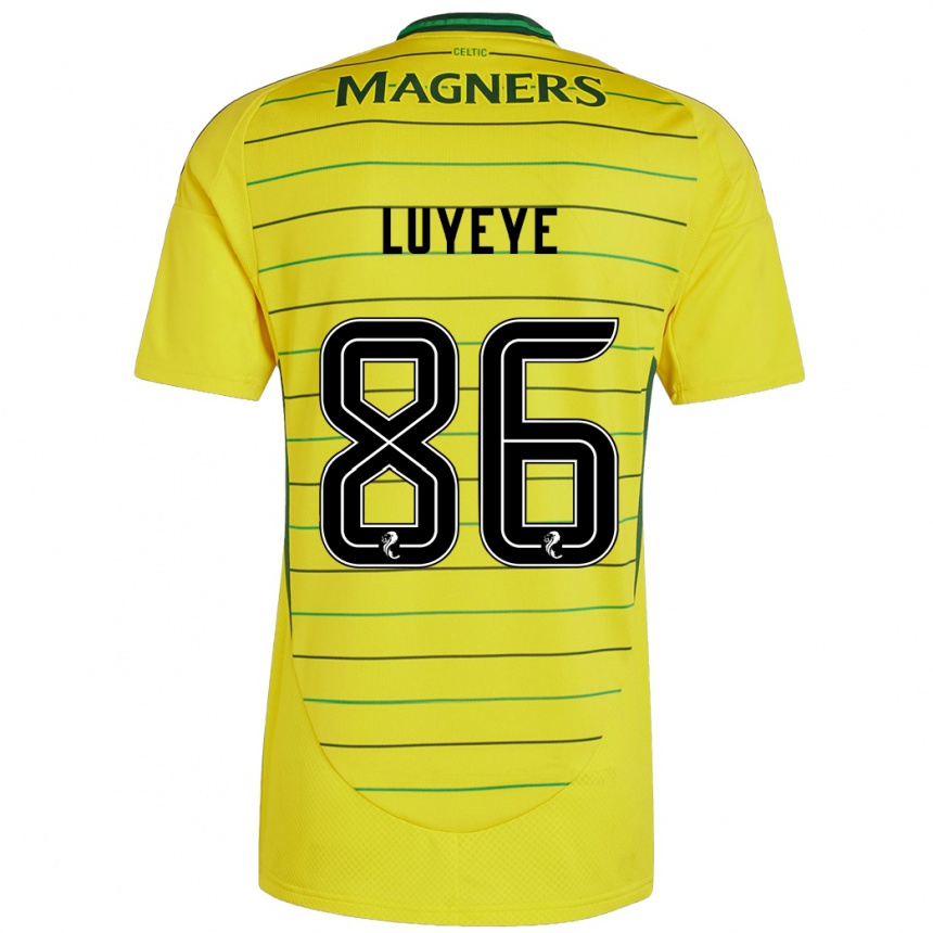 Kids Football Benny-Jackson Luyeye #86 Yellow Away Jersey 2024/25 T-Shirt Canada