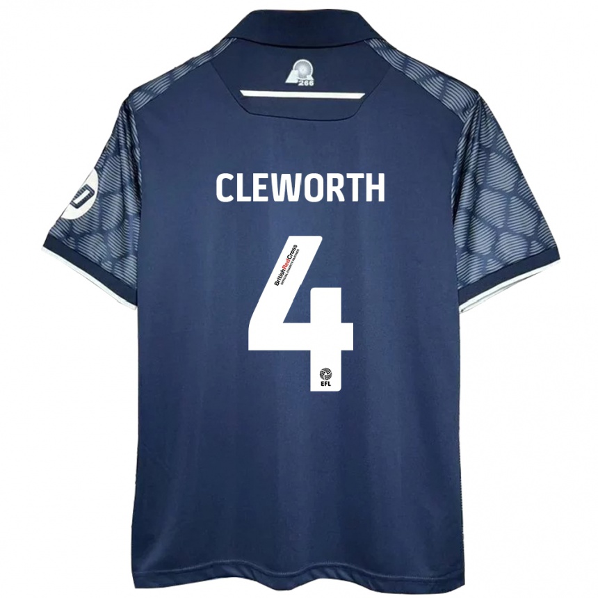 Enfant Football Maillot Max Cleworth #4 Noir Tenues Extérieur 2024/25 Canada