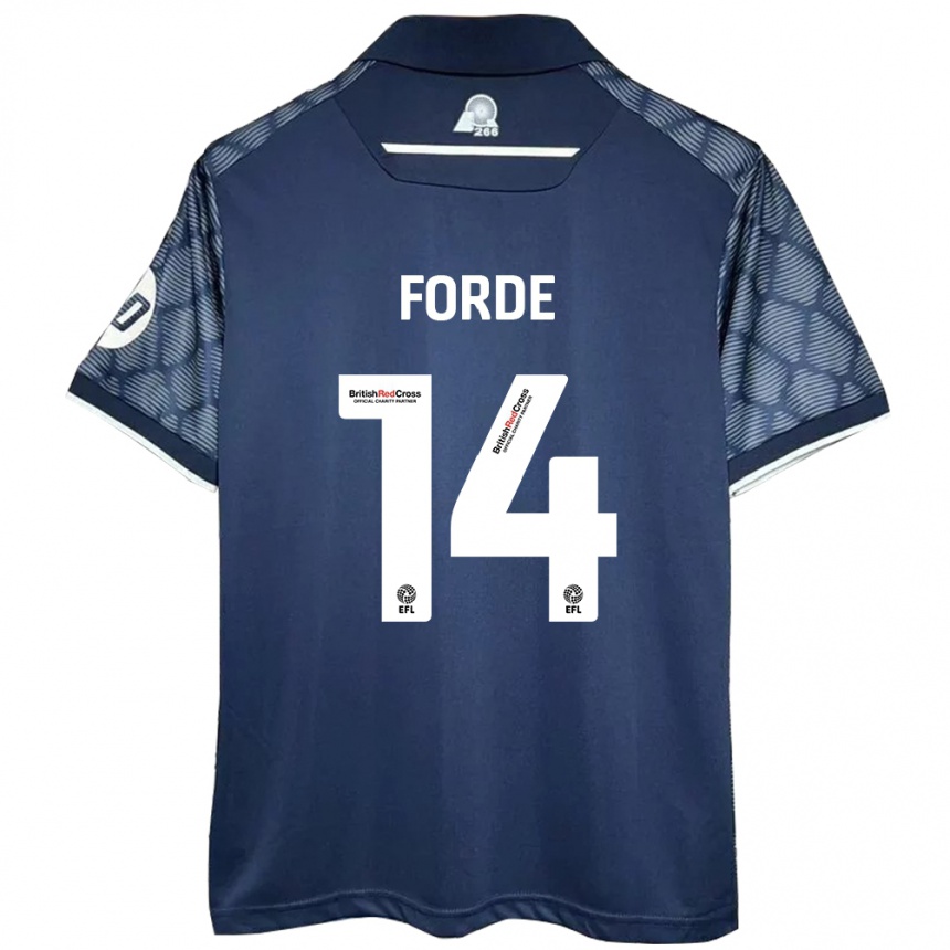 Kids Football Anthony Forde #14 Black Away Jersey 2024/25 T-Shirt Canada